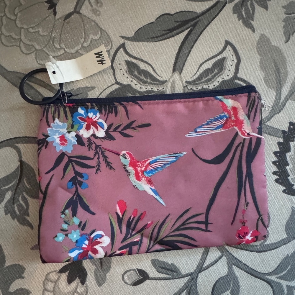 H&M Mauve Floral Cosmetic Bag